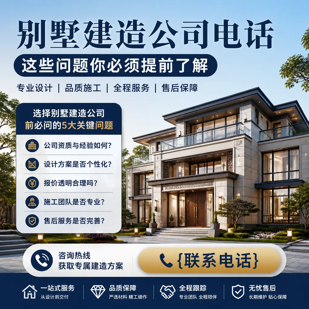 铜仁别墅建造公司电话,这些问题你必须提前了解
