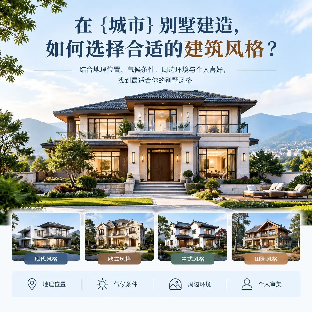 在 铜仁 别墅建造,如何选择合适的建筑风格?